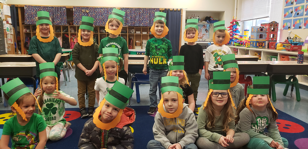 St. Patrick's Day students 