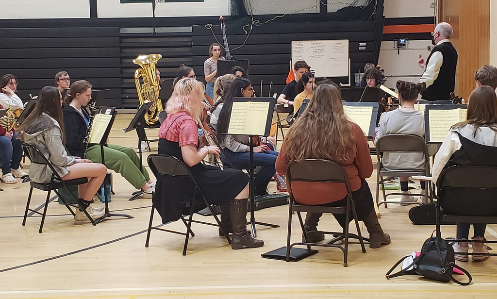 Students taking part in the All-County Music Festival