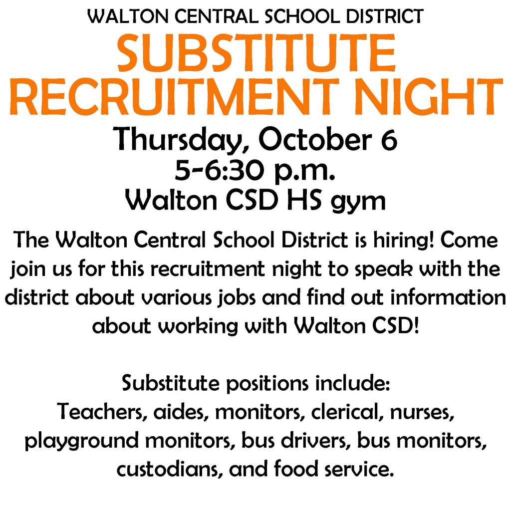 Substitute recruitment night information