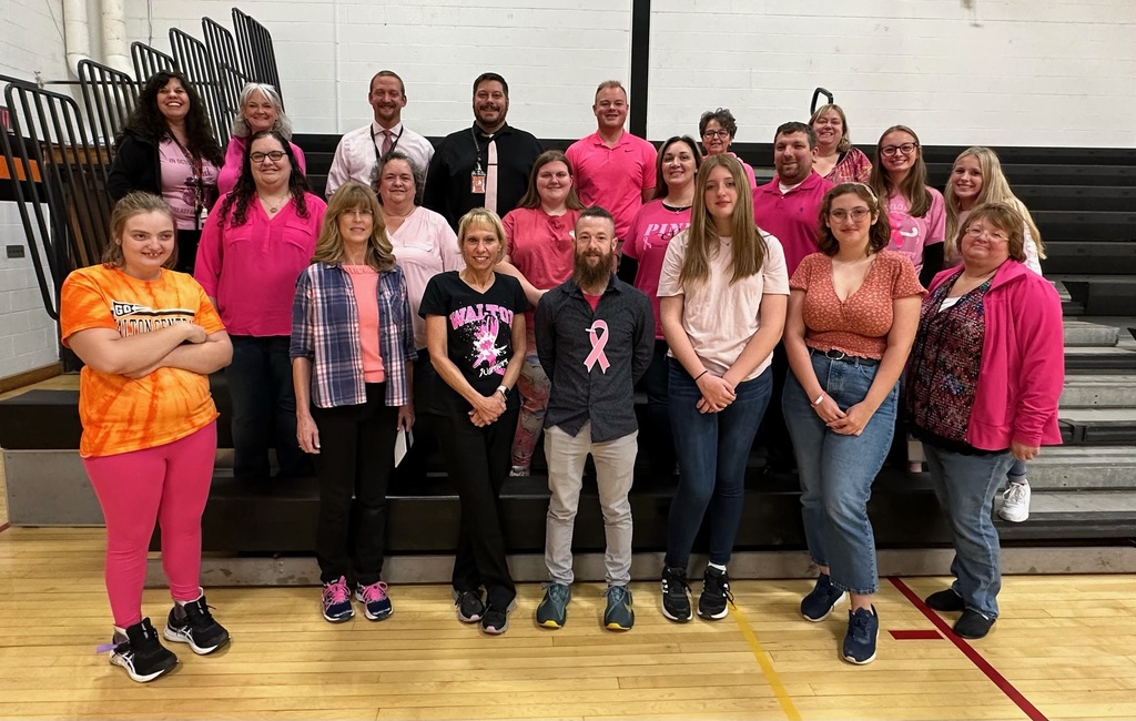 High School staff wearing pink on 10/21.