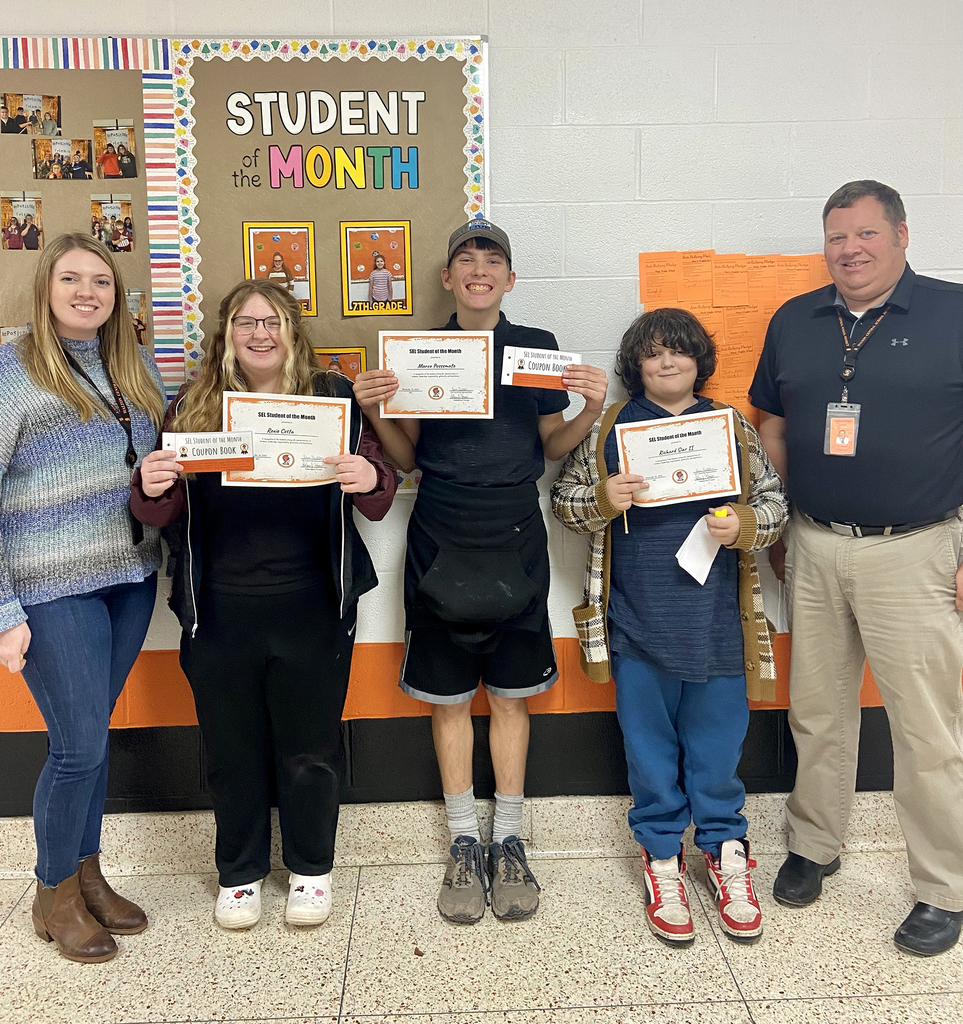 October middle school SEL students of the month