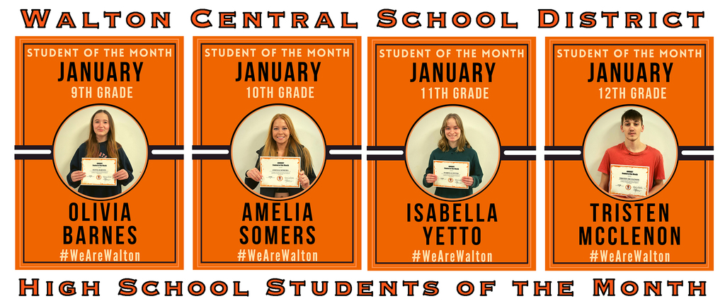 Students of the Month for January 2023