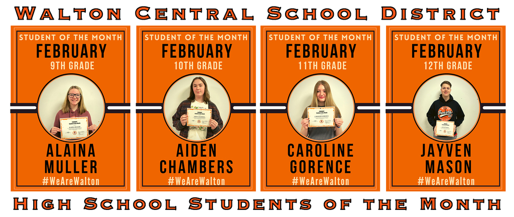February Walton CSD high school students of the month