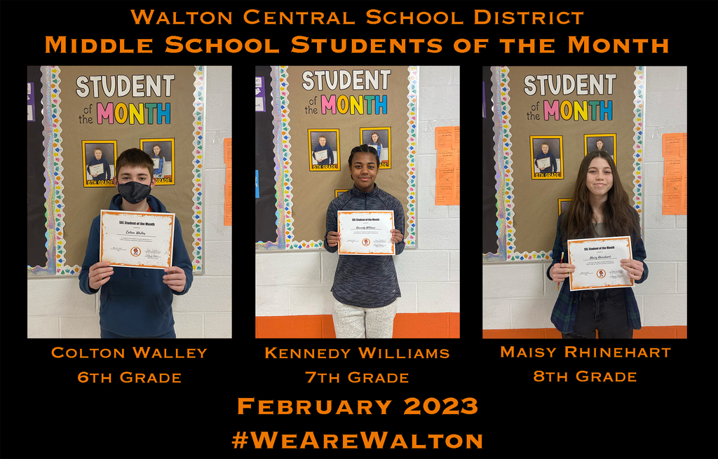 February 2023 MS students of the month