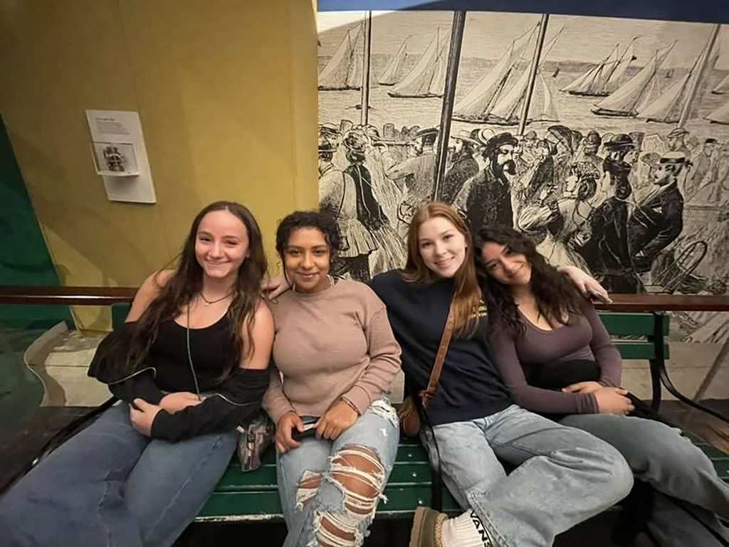 Students on a trip to the New York State History Museum
