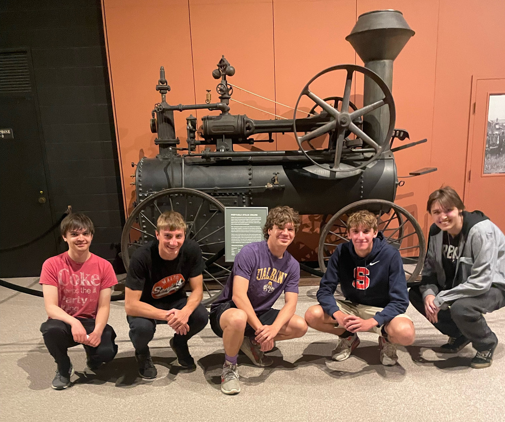 Students on a trip to the New York State History Museum