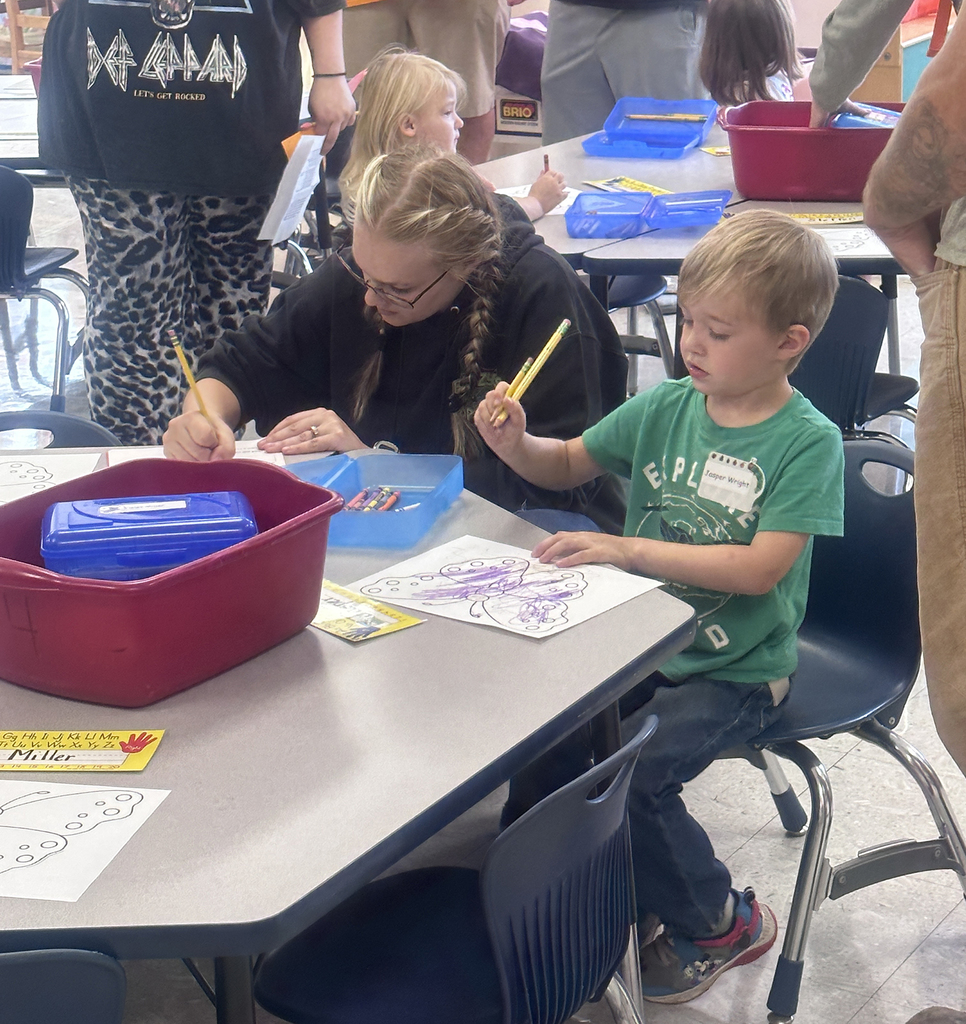 Coloring at a desk